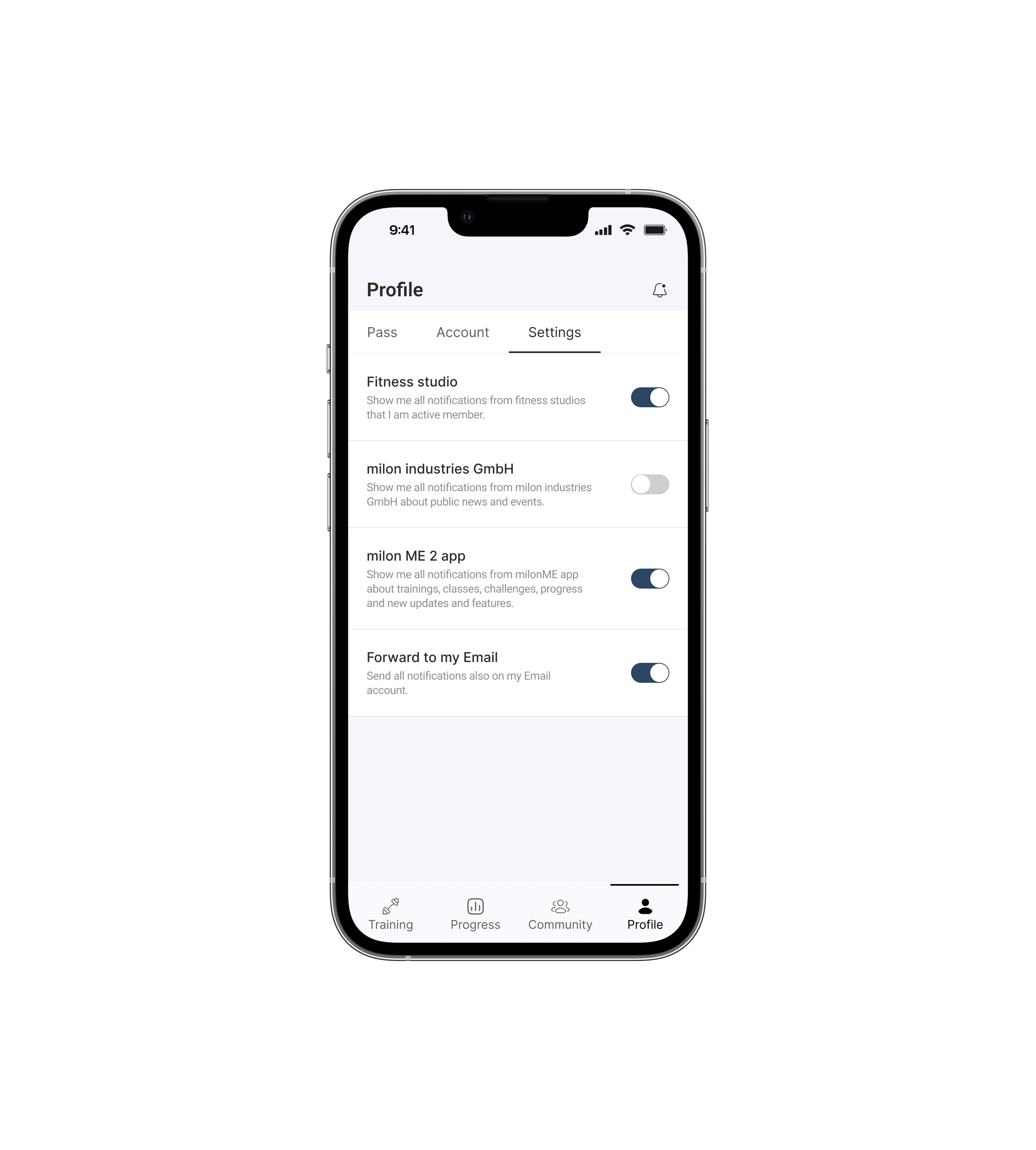 milon ME 2 End Profile Settings
